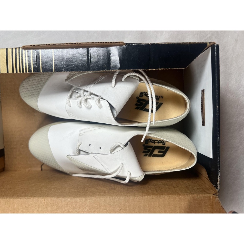 Vintage FootJoy Golf Shoes Womens Size 9.5 White‎ Leather Spiked USA Classic